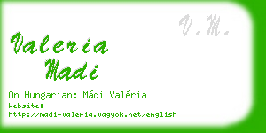 valeria madi business card