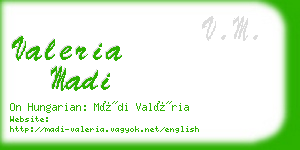 valeria madi business card